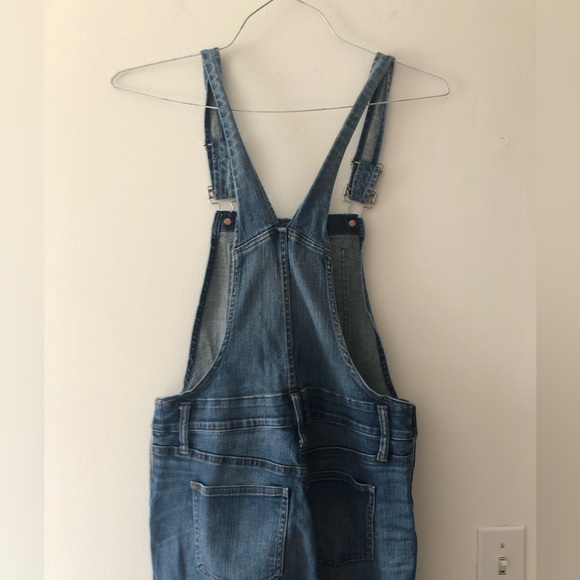 Madewell Skinny Overalls in Adrian Wash Blue Denim Size Small Distressed - Picture 9 of 16